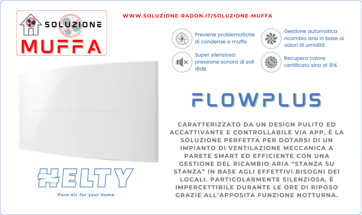 soluzione muffa - ventilazione permanente controllata FLOWplus by HELTY