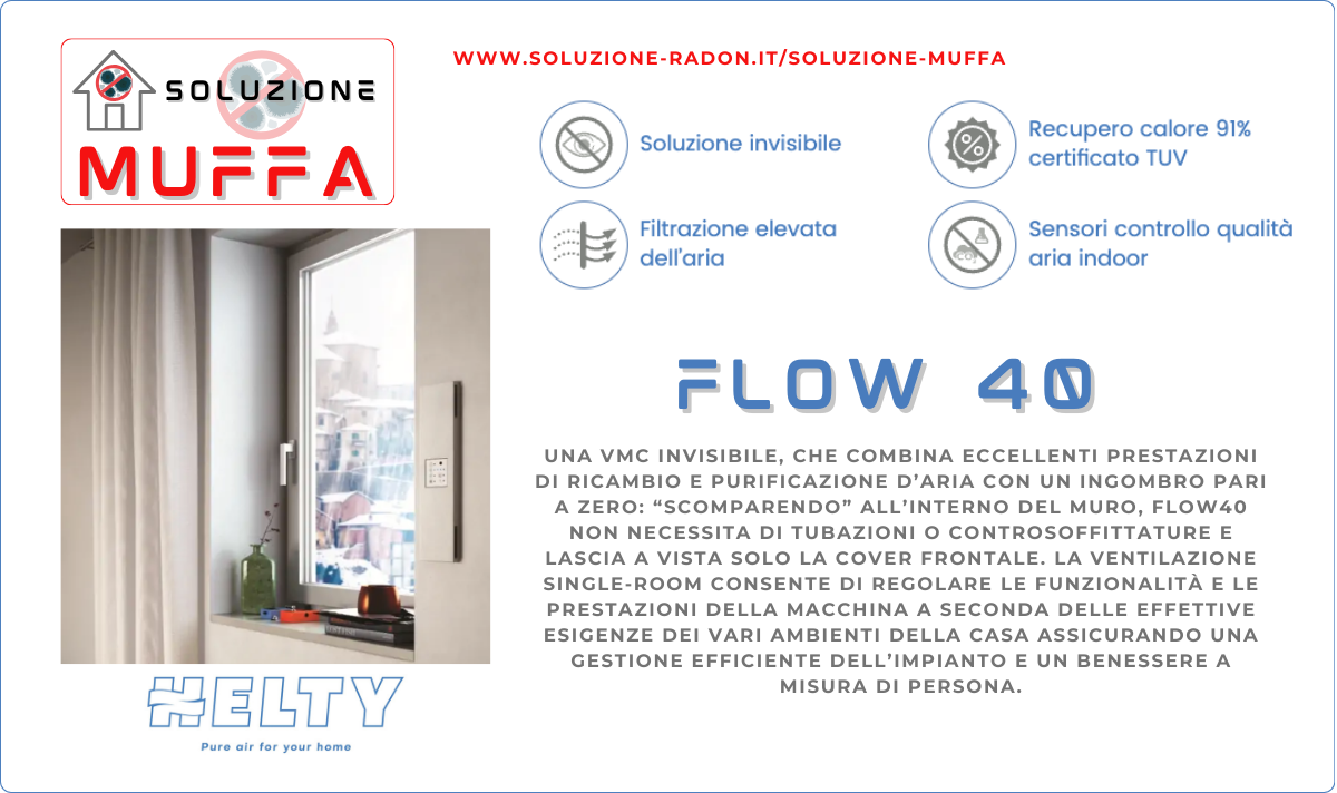 soluzione muffa - ventilazione permanente controllata Flow 40 by HELTY